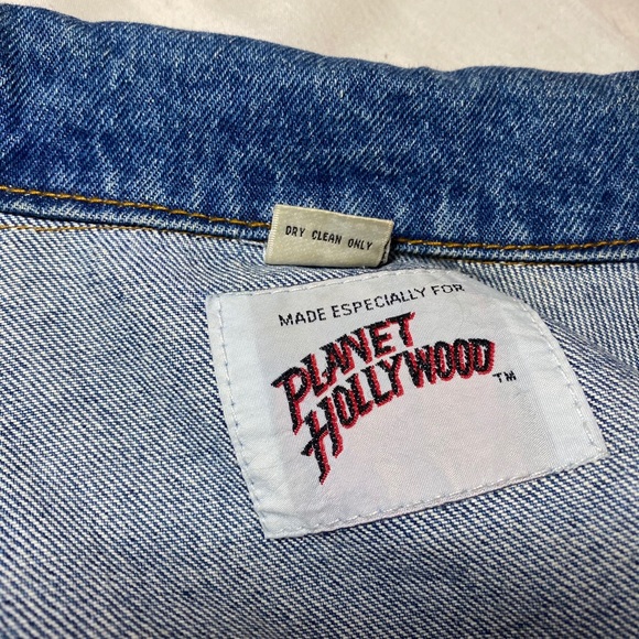 Vintage 80s Planet Hollywood NEW YORK Jean Jacket - Picture 8 of 9